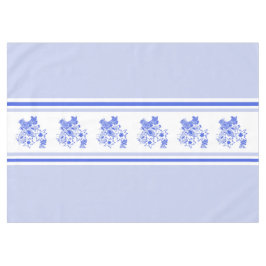 Blauwe en witte vogel en Edelweiss Tafelkleed