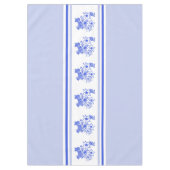 Blauwe en witte vogel en Edelweiss Tafelkleed (Voorkant)