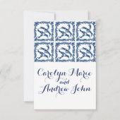 Blauwe en witte vogelgriep kaart (Voorkant)