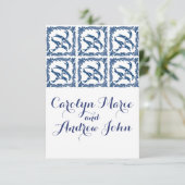 Blauwe en witte vogelgriep kaart (Staand voorkant)