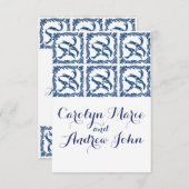 Blauwe en witte vogelgriep kaart (Voorkant / Achterkant)