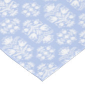Blauwe en witte volken Kunst Floral Damask Tafelkleed (Gekanteld)