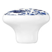 Blauwe en Witte Vossen Aangepaste Keramische Knop (Zijkant)