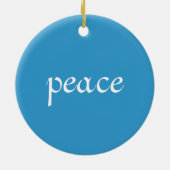 Blauwe en witte vredesduif keramisch ornament (Achterkant)