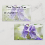 Blauwe en witte, vriendelijke Columbine Visitekaartje (Voorkant / Achterkant)