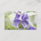 Blauwe en witte, vriendelijke Columbine Visitekaartje (Achterkant)