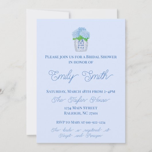 Blauwe en witte Vrijgezellenfeest Kaart (Voorkant)