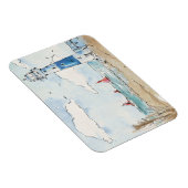 Blauwe en witte vuurtoren magneet (Rechterzijde)