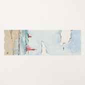 Blauwe en witte vuurtoren yogamat (Voorkant (horizontaal))