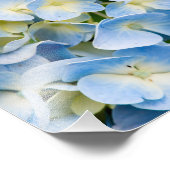 Blauwe en witte waterdamp foto afdruk (Hoek)