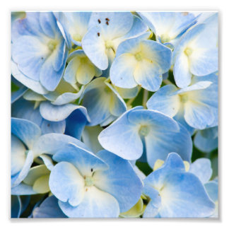 Blauwe en witte waterdamp foto afdruk
