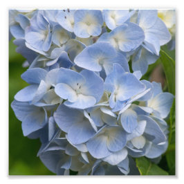Blauwe en witte waterdamp foto afdruk
