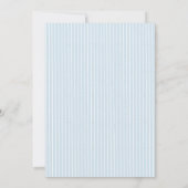 Blauwe en witte Waterverf Anemone Baptisme Kaart (Achterkant)