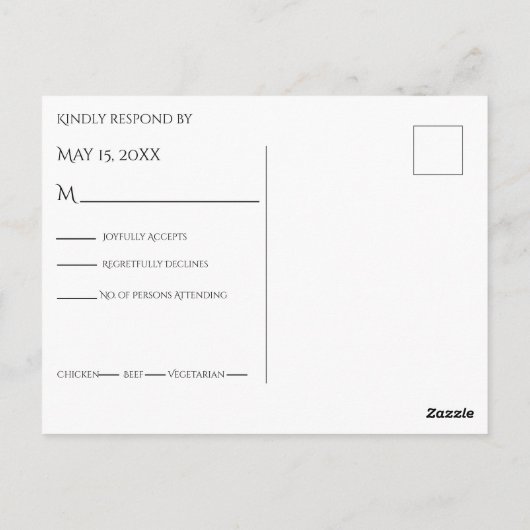 Blauwe en witte Waterverf bloemen Briefkaart (Achterkant)