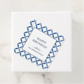 Blauwe en witte waterverf Italiaanse tegel Bedankjes Labels (In situ)