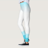 Blauwe en witte Waterverf Kijk naar Chic Lounge Gy Leggings (Links)