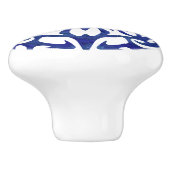Blauwe en witte Waterverf Spaans Tile Patroon Keramische Knop (Zijkant)