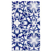 Blauwe en witte Waterverf Spaans Tile Patroon Klein Cadeauzakje (Achterkant)