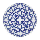 Blauwe en witte Waterverf Spaans Tile Patroon Snijplank (Voorkant)