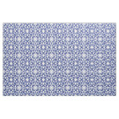 Blauwe en witte Waterverf Spaans Tile Patroon Stof (Fat Quarter)