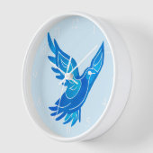 Blauwe en witte Waterverf vredesduif (Hoek)