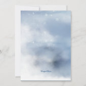 Blauwe en witte winter Wonderland Birthday Party Kaart (Achterkant)