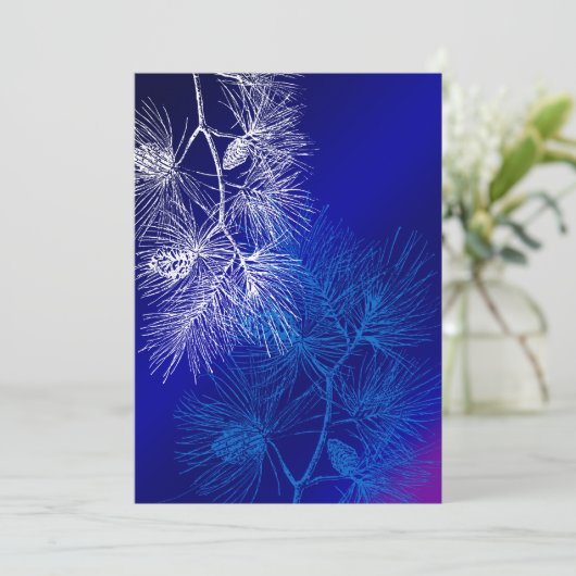 Blauwe en witte winterpijn (Staand voorkant)