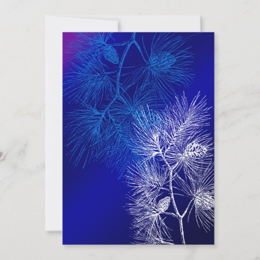 Blauwe en witte winterpijn (Achterkant)