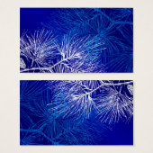 Blauwe en witte winterpijn visitekaartje (Voorkant /achterkant)
