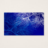 Blauwe en witte winterpijn visitekaartje (Achterkant)