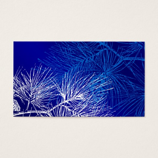 Blauwe en witte winterpijn visitekaartje (Voorkant)