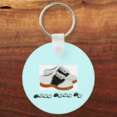 Blauwe en witte zadelschoenen: sleutelhanger (Voorkant)