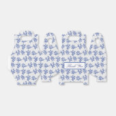 Blauwe en witte zee koraallegering bedankdoosjes (Uitgevouwen)