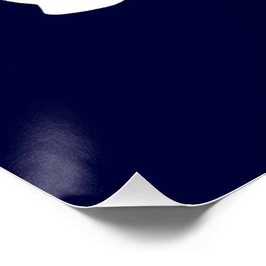 Blauwe en witte Zee schildpad Perfect Poster (Hoek)