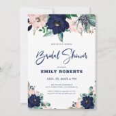 Blauwe en witte zeebloemen kaart (Voorkant)