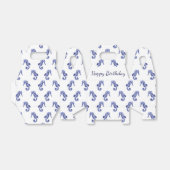 Blauwe en witte zeepaardje bedankdoosjes (Uitgevouwen)