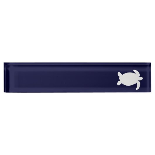 Blauwe en Witte Zeeschildpad Naambordje (Voorkant)