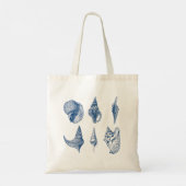 blauwe en witte zeeschok tote bag (Achterkant)