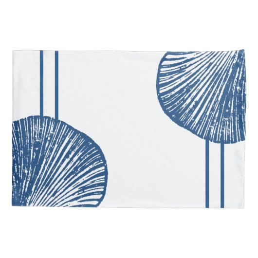 blauwe en witte zeeslag kussensloop (Achterkant)