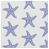 Blauwe en witte zeester stof (Close Up)