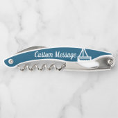  blauwe en witte zeilschroef kurkentrekker (Achterkant)