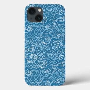 Blauwe en witte zomergolven Case-Mate iPhone case