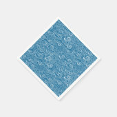 Blauwe en witte zomergolven servet (Hoek)