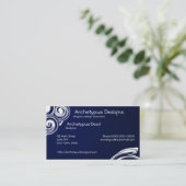 Blauwe en witte zwitjes visitekaartje (Staand voorkant)