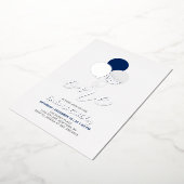 Blauwe en zilveren ballonnen Een eerste jonge verj Folie Uitnodiging (Gedraaid)