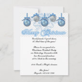 Blauwe en zilveren feestdagen kaart (Voorkant)