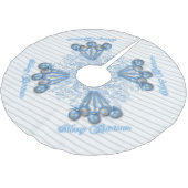 Blauwe en zilveren kerstboomrokken kerstboom rok (Gekanteld)