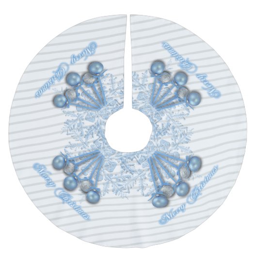Blauwe en zilveren kerstboomrokken kerstboom rok (Voorkant)