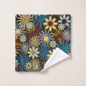 Blauwe en zilveren keukenset bad handdoek (Wasdoekje)