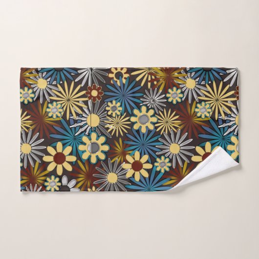 Blauwe en zilveren keukenset bad handdoek (Handdoek)